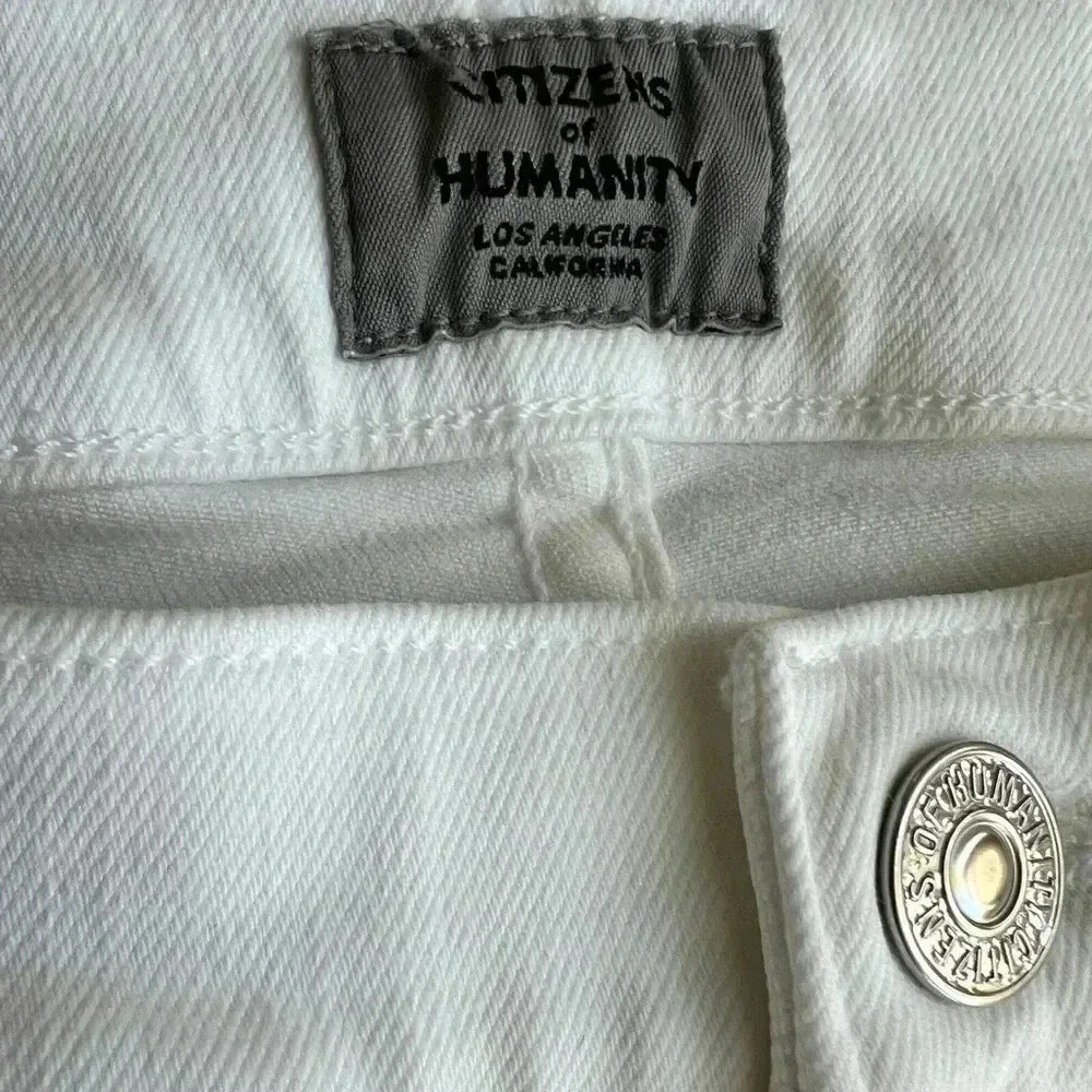 ✨HP✨Citizens of Humanity Rocket High Rise Skinny in White Crop Size 30 - Picture 3 of 10